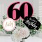 Big Dot of Happiness Chic 60th Birthday - Pink, Black and Gold - Birthday Party Centerpiece Sticks - Table Toppers - Set of 15